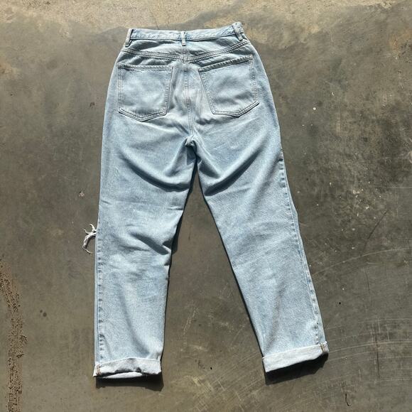 Pacsun Dad Jeans Women's Size 27 Light Blue Distressed Straight Cut Jeans - Picture 5 of 8